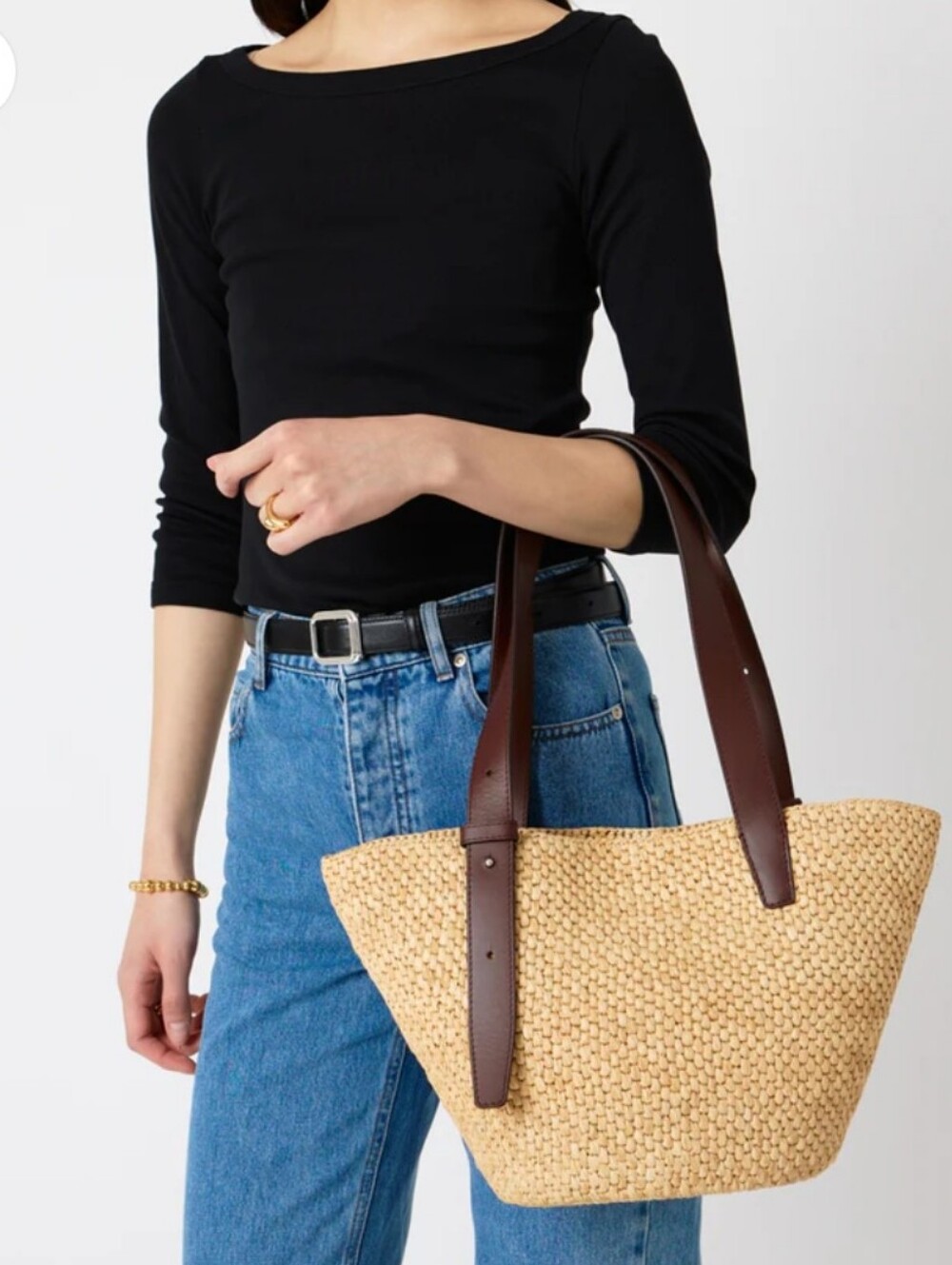 EXCELLENT LIE STUDIO THE BIANCA RAFFIA BAG - CREAM
